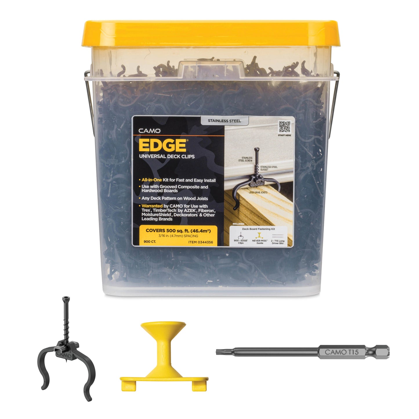 CAMO Edge Clip Stainless Steel Screw Hidden Deck Fastener 500SF 900CT