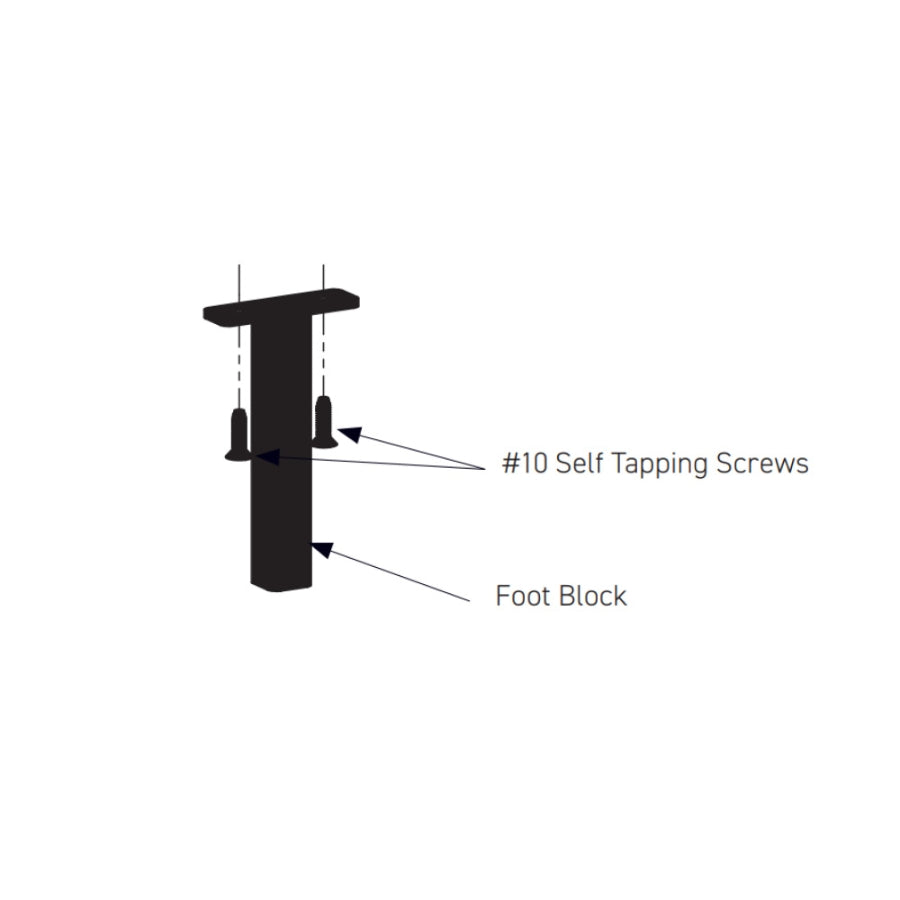 TimberTech Fulton Rail Foot Block Kit (for 8ft panels)